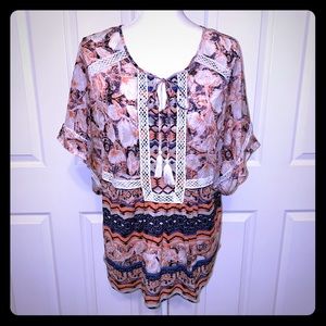 GUC Aztec Design Blouse Size XL